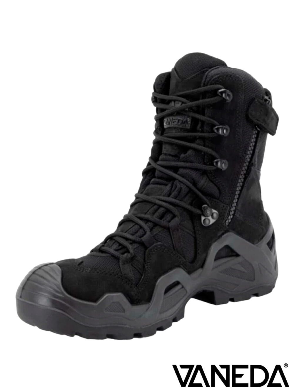 Берцы мембранные Vaneda 992 (высокие, красная коробка) Storm Dry Tex. Чёрный