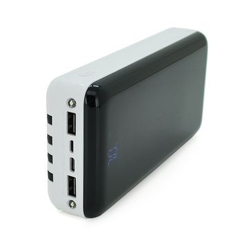 PowerBank Bix-30000mAh, Input:MicroUSB+Type-C, Output:4USB/Type-C/MicroUSB/Lightning, QC22.5W/PD20W, White BPW1W