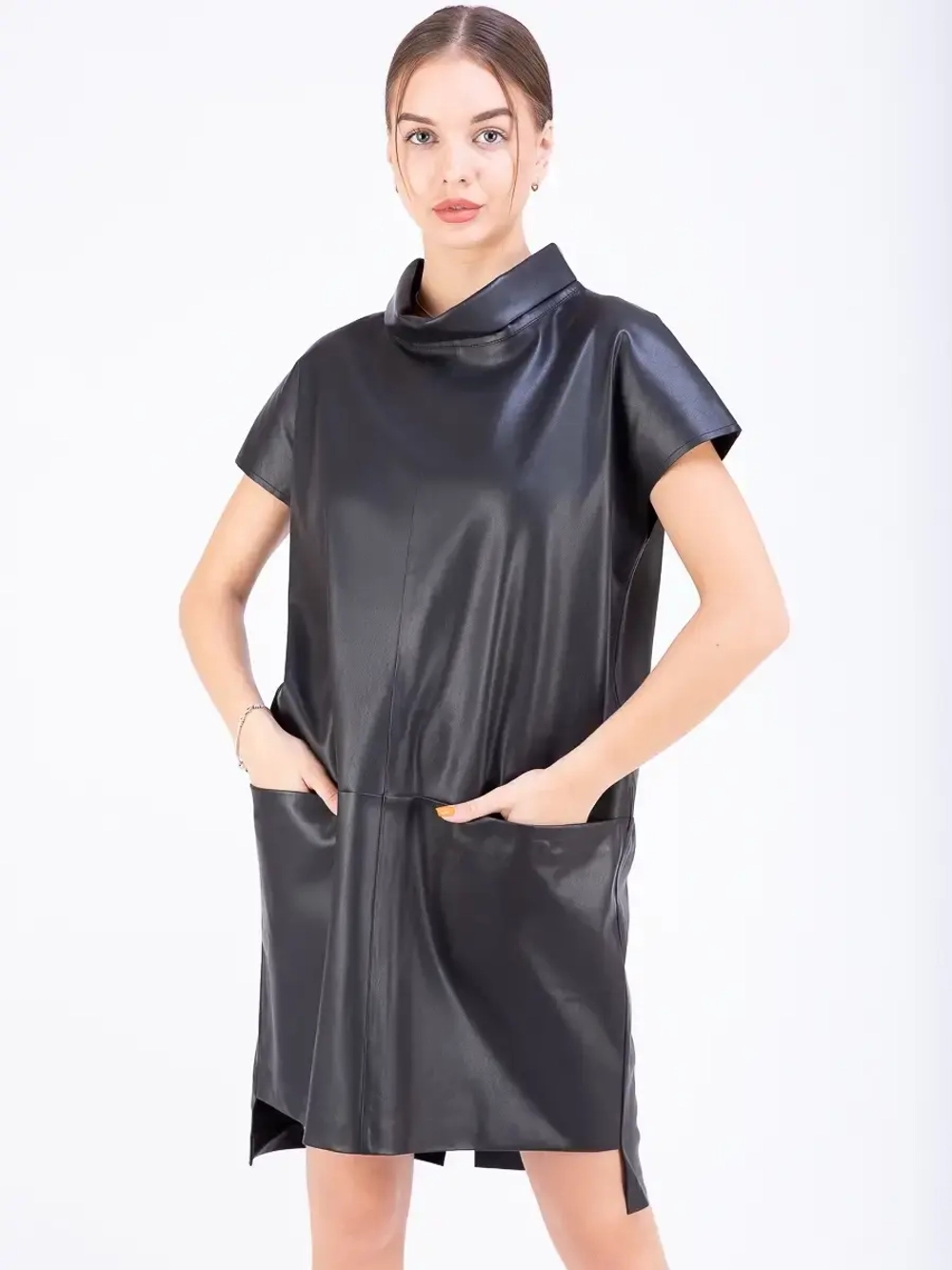 Платье женское кожаное, платье  экокожа