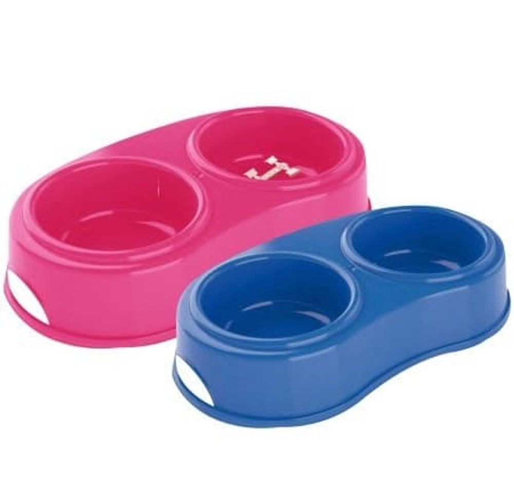 Миска DOUBLE 1,2л нескользящая пластик GEORPLAST Миска DOUBLE 1,2л нескользящая пластик GEORPLAST