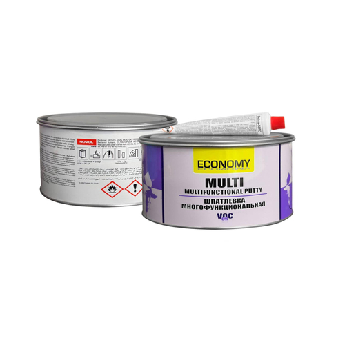 Шпатлёвка NOVOL Asia MULTI многофункциональная - (мягкая, цвет желтый) 1,8 кг  6шт/кор