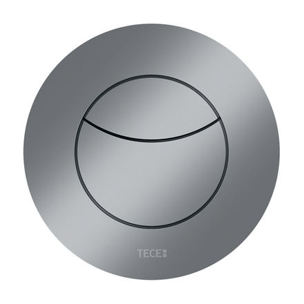 Пневматическая дистанционная пластиковая панель смыва унитаза TECEflushpoint для двойной системы смыва, (круглая, хром матовый)