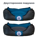 Лежанка для собак синяя размер S двухсторонняя Царь-лежанка Lapalandia