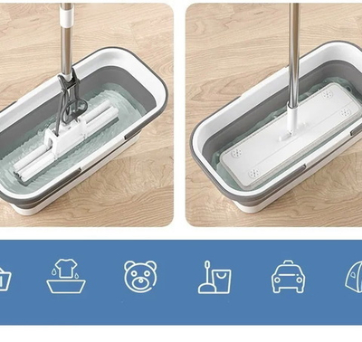 Ведро для уборки силиконовое, складное 12л.