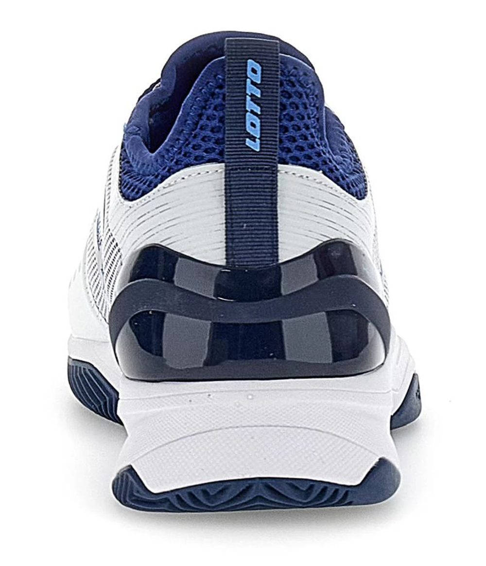 Теннисные кроссовки Lotto Mirage 200 Clay - all white/blue 295c/royal gem