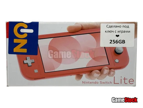 Игровая приставка Nintendo Switch Lite 32GB Коралловый (Новый) + Чип + 256GB