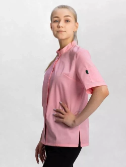 Рубашка повара "Мир" розовая женская