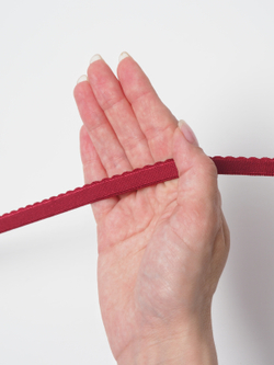 Резинка отделочная бордовая 1934 TPG ажурная ширина 11 мм с учетом фестона