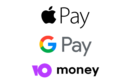 Оплата ApplePay, GooglePay, Юmoney