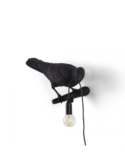 Уличный светильник Seletti Bird Lamp Black Looking Right 14728