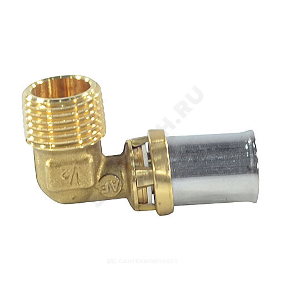 Угольник для МП/PE-X труб латунь пресс Дн 20х3/4"х90гр НР RM127 Giacomini RM127Y047