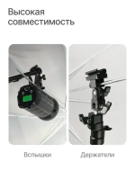 Зонт комбинированный Raylab SU-04 черный/серебристый 100см