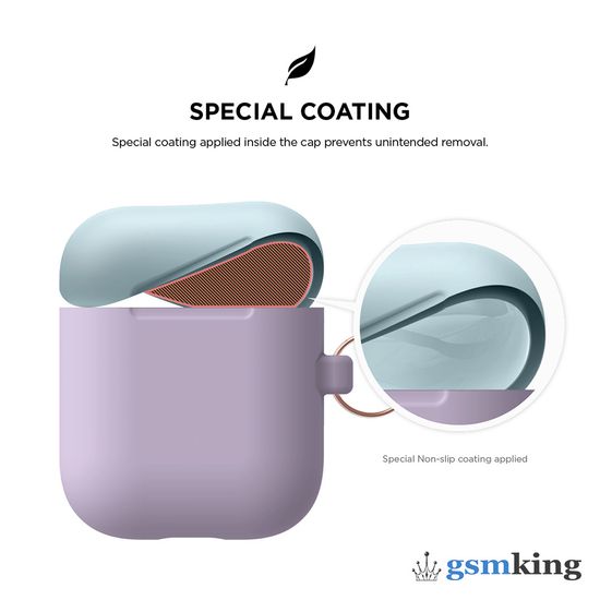 Duo Hang Case for AirPods 1/2 [Body - Lavender, Top - Pastel Blue, Lovely Pink]