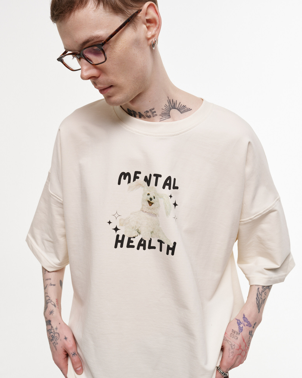 T-shirt MENTAL HEALTH Coconut Milk
