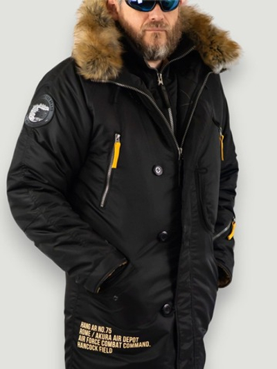 Куртка мужская зимняя Apolloget Expedition (черный/желтый - black/cinamon)