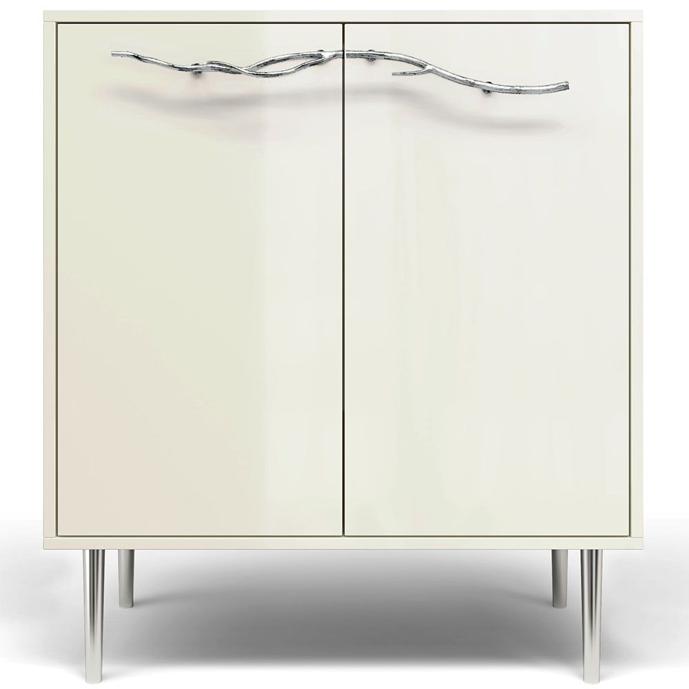 Комод Арт Колор Стайл Сильвер с 2 полками Кремовый белый