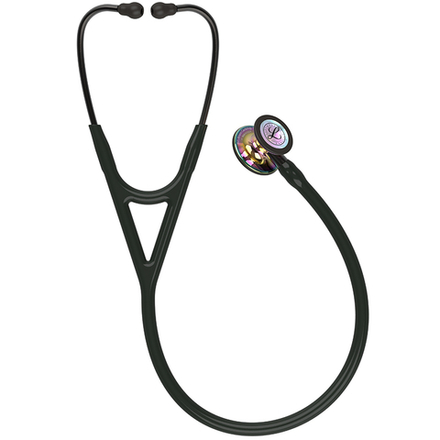 Стетоскоп Littmann Cardiology IV, черный, радужная акустическая головка, дымчатый ствол (6240)