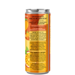 Состав и пищевая ценность имбирного чая «Колд брю» Манго и Маракуйя 28SEEDS, обратная сторона банки