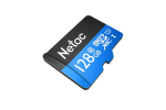 Карта памяти Netac MicroSD P500 Standard Class 10 UHS-I (90 Mb/s) + SD адаптер, 128GB