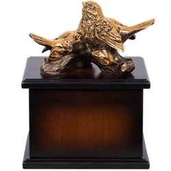 Часы Птички Терра Дуэт Орех Бронза