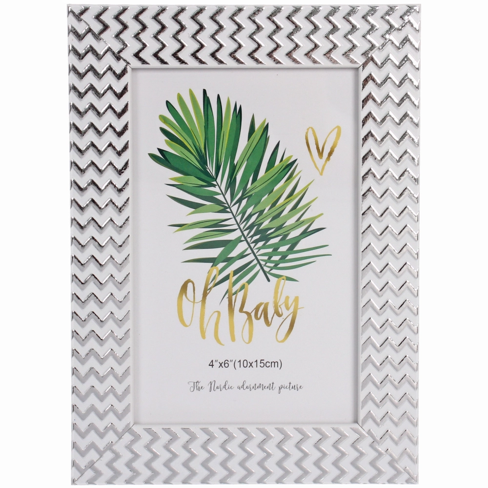 Фоторамка 10*15см «Неаполь» серебро, пластик