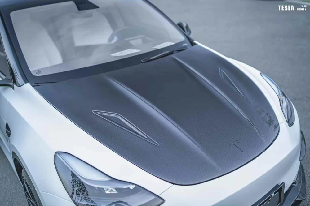 Карбоновый капот для Tesla Model Y 2020+ тесла У накладка на капот