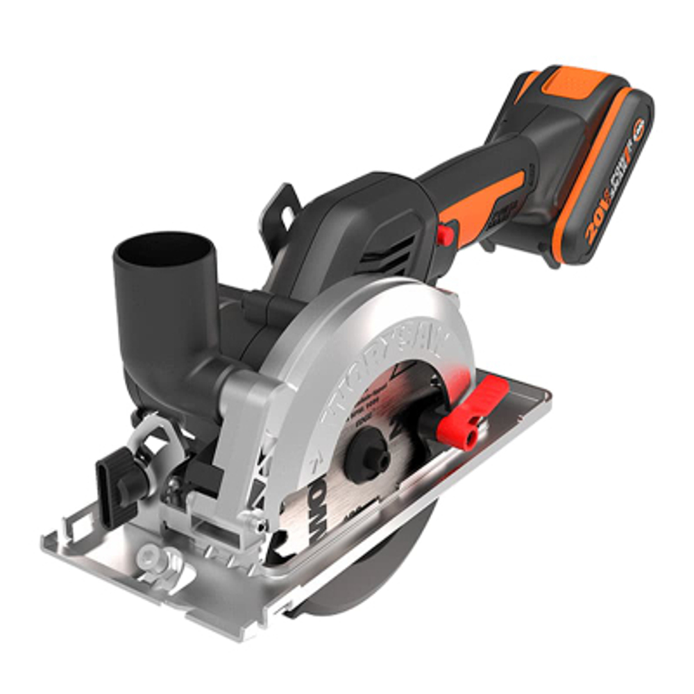 Циркулярная бесщеточная пила WORX 20V 120 мм аккумуляторная WX531