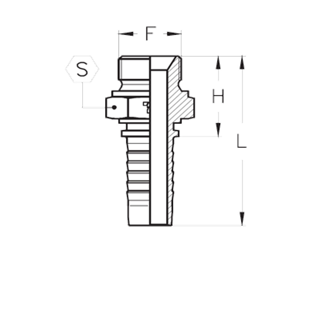 Фитинг DN 25 BSP (Ш) 3/4
