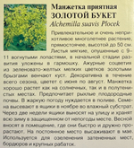 Манжетка Золотой букет 0,01 г СМЦ-251