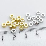 Бусина, цвет серебро, размер 4*2 мм, цена за 10 шт