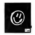 Сумка-шоппер BRAUBERG, канвас, 40х35 см, черный, "Smiley", 271900