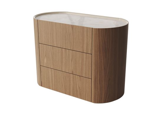 Комод Lagom 3 ящика ширина 100 см (натуральный дуб, камень LC)