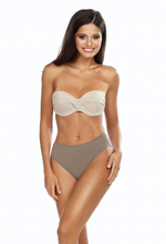 Раздельный купальник-бандо: лиф со съемной бретелью и плавки (Размер: 70D/36) (Цвет: бежевый)