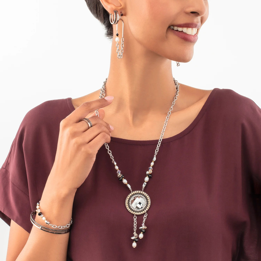 Серьги Coeur de Lion Black-Silver 0136/21-1317