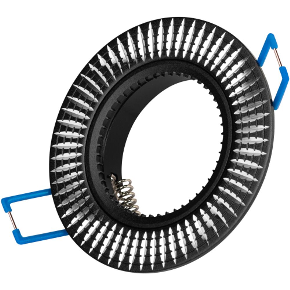 Светильник встраиваемый алюминиевый ЭРА KL32 AL/BK/1 под лампу MR16 GU5.3 черный/серебро | Алюминиевые встраиваемые светильники