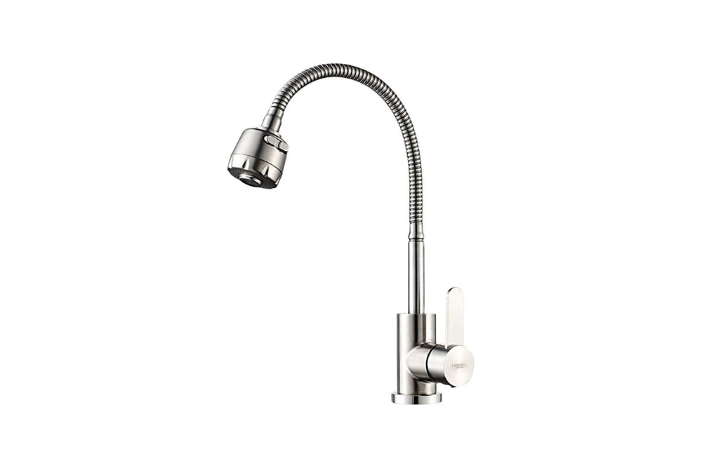 Смеситель LEDEME для кухни с гибким изливом, нерж. L74304