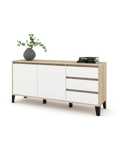 дуб сонома / белый