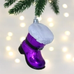 Елочная игрушка «Новогодний сапог» 8*5*8,5 см, Фиолетовый