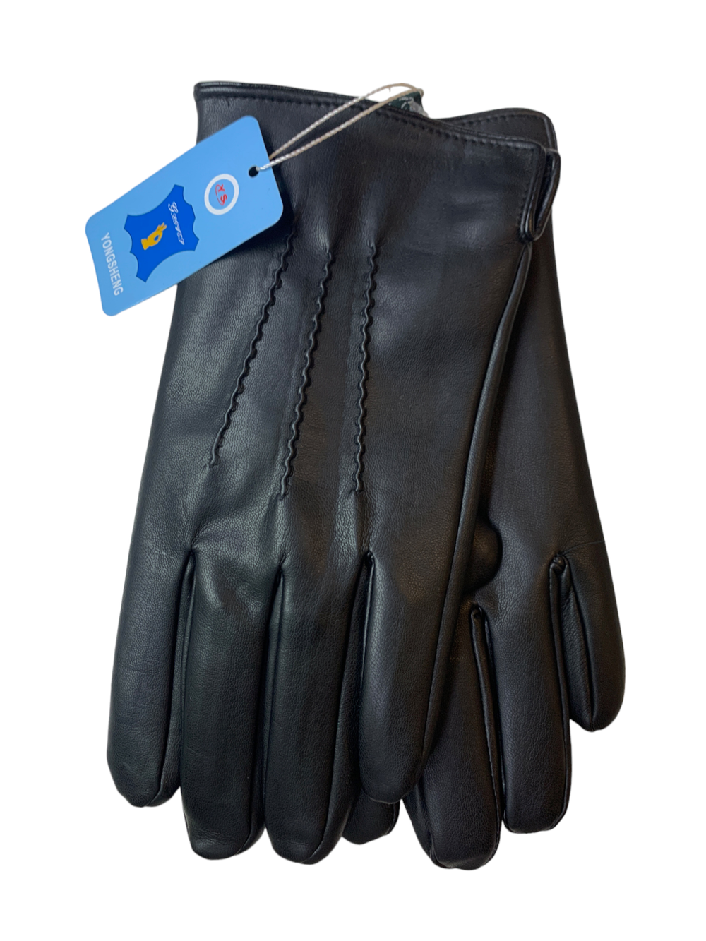 Yongsheng.Эко кожа. Подклад трикотаж-шерсть.Перчатки.Мужские.10 шт в упаковке.