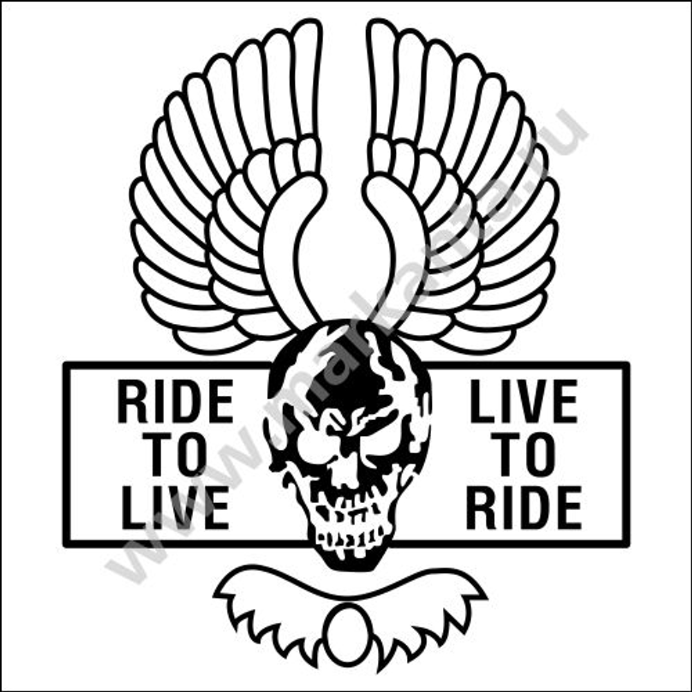 Наклейка "Кататься чтобы жить, жить чтобы кататься"