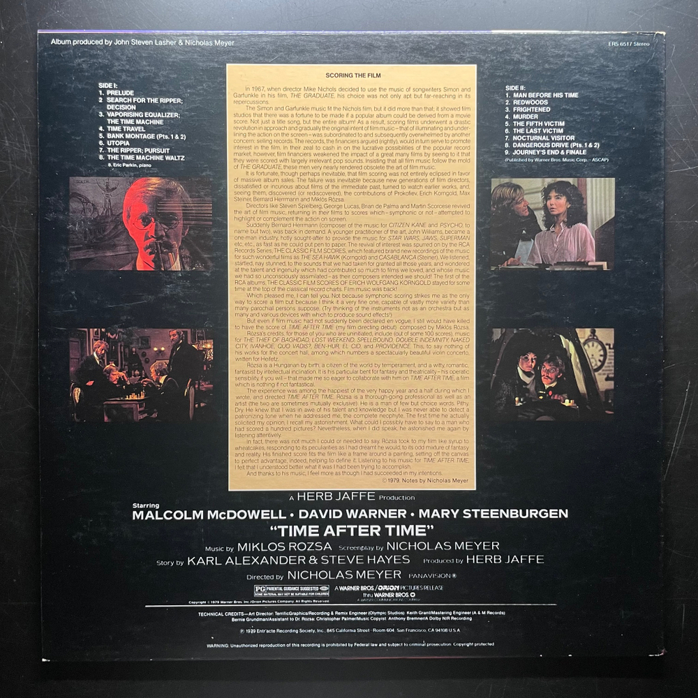 Time After Time - Original Motion Picture Score (США 1979г.)