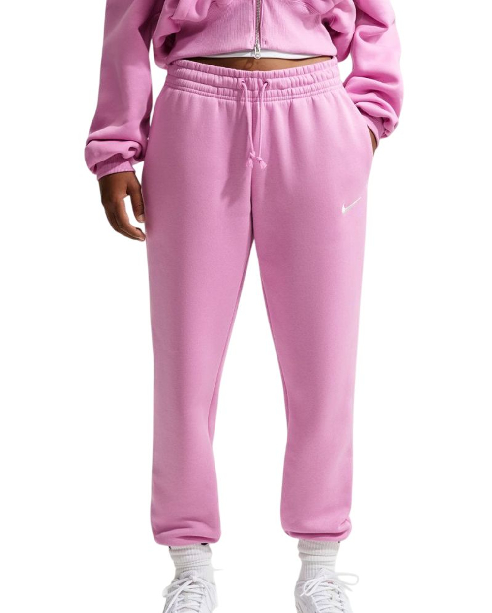 Женские теннисные брюки Nike Sportswear Phoenix Fleece - light magenta/sail