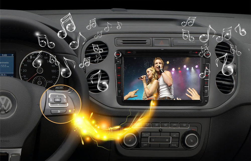 Магнитола Volkswagen T5, T6, Tiguan, Passat, Polo, Jetta, Amarok, Golf и др., Skoda Fabia, Rapid - Roximo RX-3701D Android 13, ТОП процессор, 8/128, SIM-слот