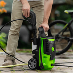 Моечная машина высокого давления АМ-1800, 1800 Вт, 140 бар, 350 л/ч, колесная Сибртех