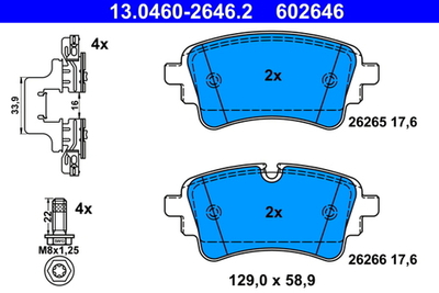 ATE - 13046026462-ATE - Brake Pad Set, disc brake