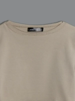 Лонгслив для девочки укороченный, бежевый