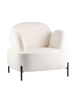 Кресло Кэнди ткань букле белый