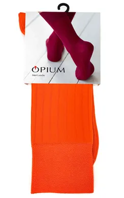Мужские носки Premium "в рубчик" Оранжевый
