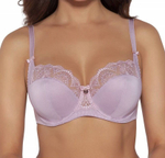 Бюстгальтер на косточках с нежными кружевными элементами (Размер: 80F) (Цвет: телесный)