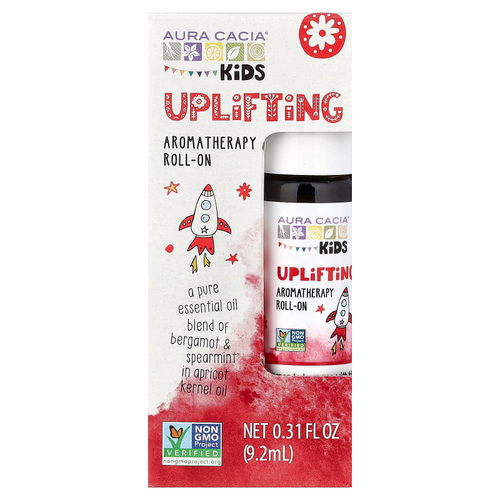 Aura Cacia, Kids, шариковые шариковые ароматерапевтические шариковые аппликации, бодрящие, 9,2 мл (0,31 жидк. унц.)